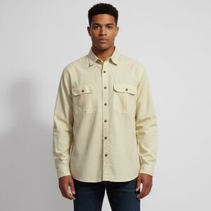 Patagonia Pale Yellow Check Plaid Button Front Long Sleeve Shirt Size M